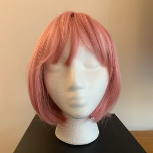 Pink Cosplay Asymmetrical Bob Wig - Halloween